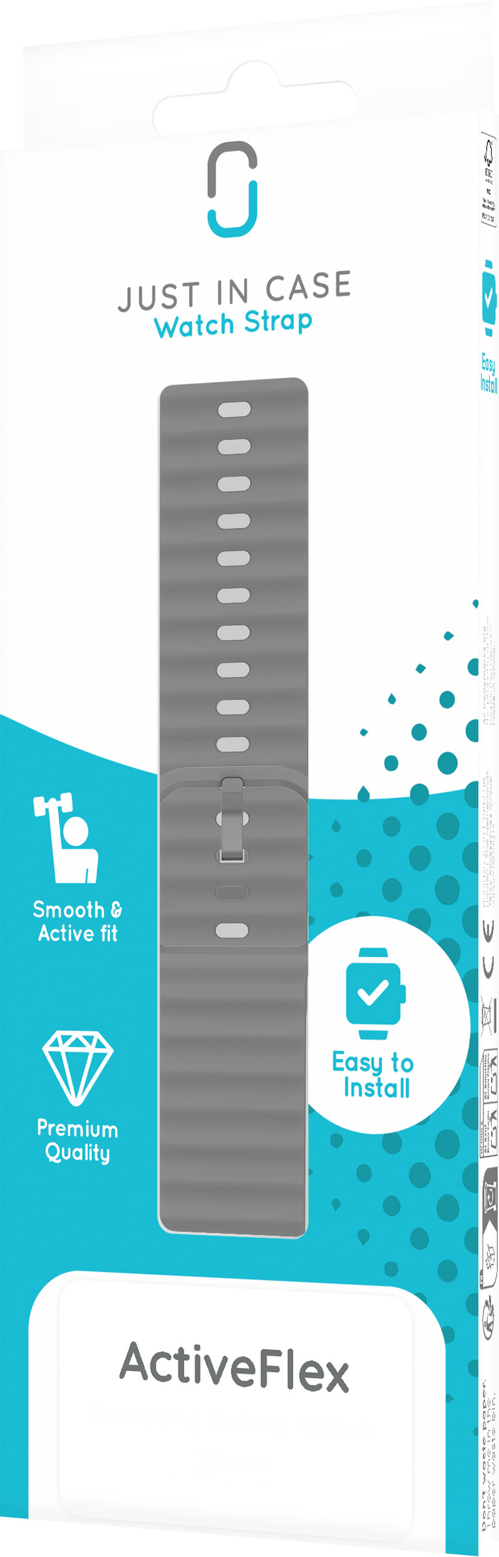 Just in Case Bracelet Silicone Gris Garmin Venu 3 / 4 45 mm emballage