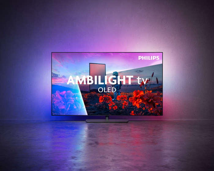 Philips Ambilight 55" OLED811 (2026) product in gebruik
