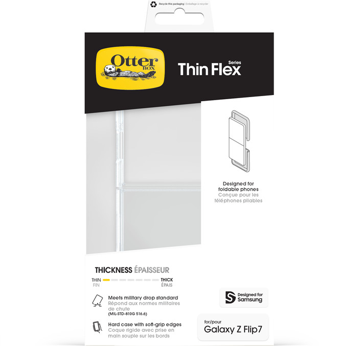 OtterBox Thin Flex Samsung Galaxy Flip 7 Cover Transparent