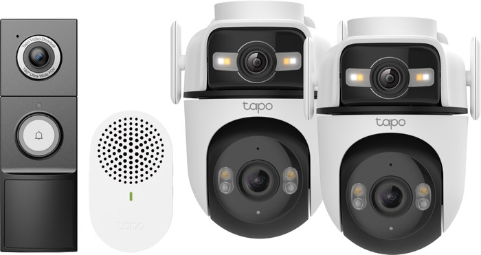 TP-Link Tapo C545D Duo Pack + D235 Smart Battery & Wired Doorbell Main Image