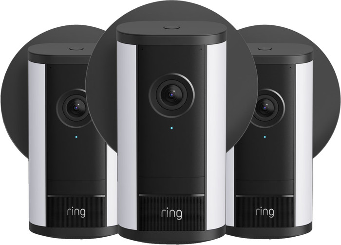 Ring Spotlight Camera Pro 2e Generatie Stekker Zwart 3-Pack Main Image