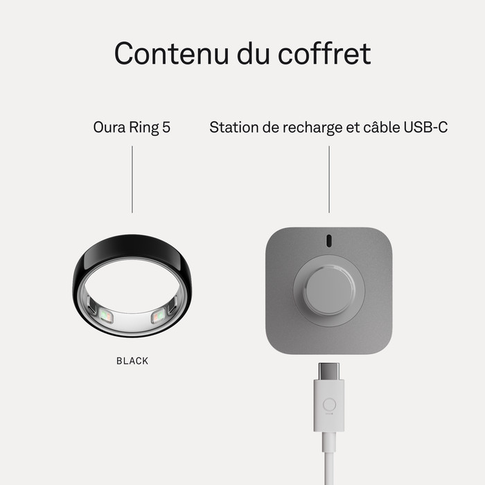 Oura Ring 5 Taille 12 Noir visuel fournisseur