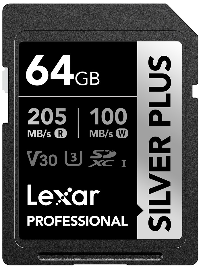 Lexar Professional SDXC Silver Plus 64GB 100MB/s Main Image