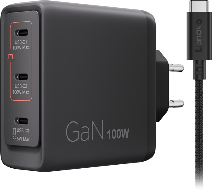 Lenovo Multi-port Usb C 100W GaN Oplader Main Image