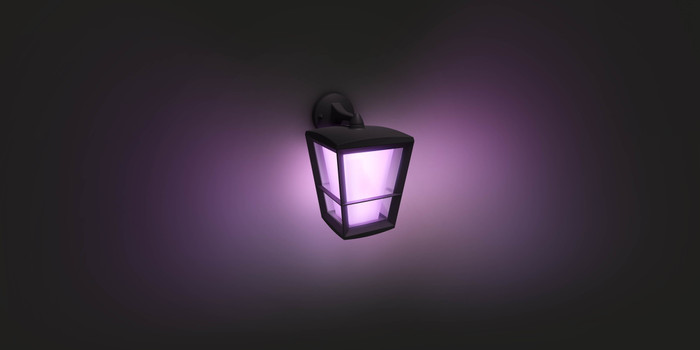 Philips Hue Econic Wall Lamp White and Color Black Hanging null