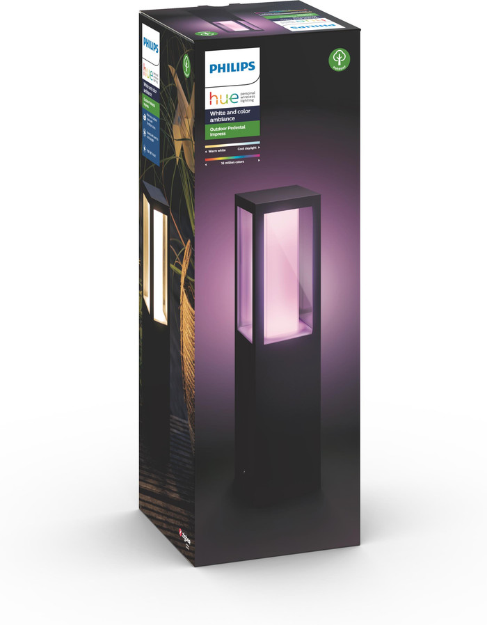 Philips Hue Impress sokkellamp White and Color Zwart laag null