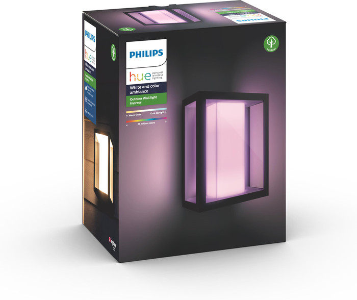 Philips Hue Impress muurlamp White and Color zwart breed duo pack null