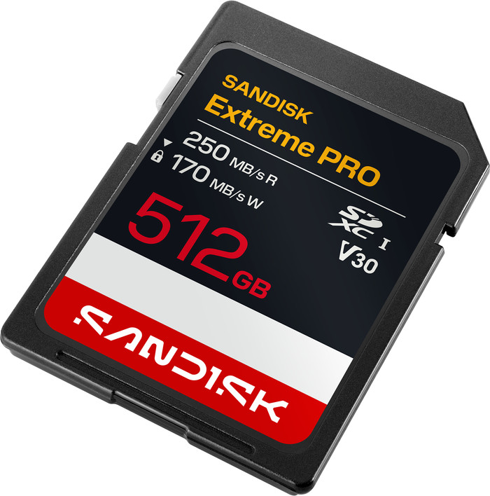 SANDISK Extreme PRO SDXC 512GB 250MB/s voorkant