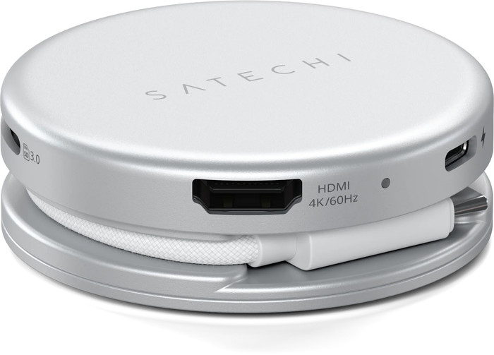Satechi 5-in-1 OntheGo Multiport Argent avant