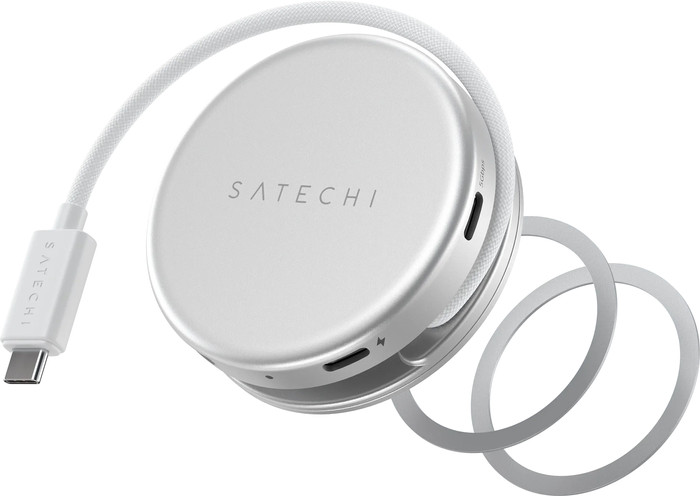 Satechi 5-in-1 OntheGo Multiport Argent dessus