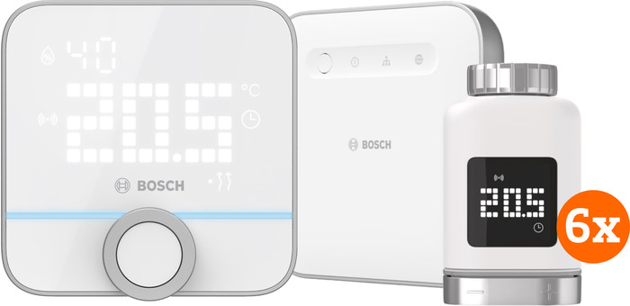 Bosch Smart Radiator Thermostats 6-Pack + Smart Room Thermostat + Smart Home Controller Main Image