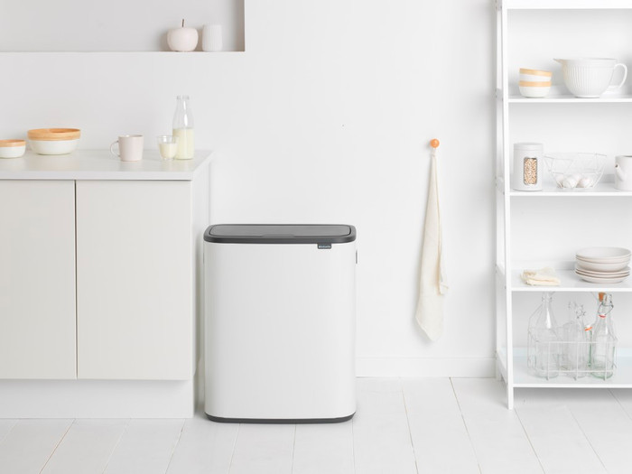 Brabantia Bo Touch Bin 60 Litres White + Sacs Poubelle (120 pièces) produit à l'usage