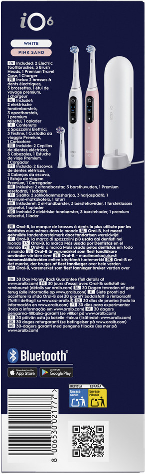 Oral-B iO 6 Wit en Roze Duo Pack verpakking