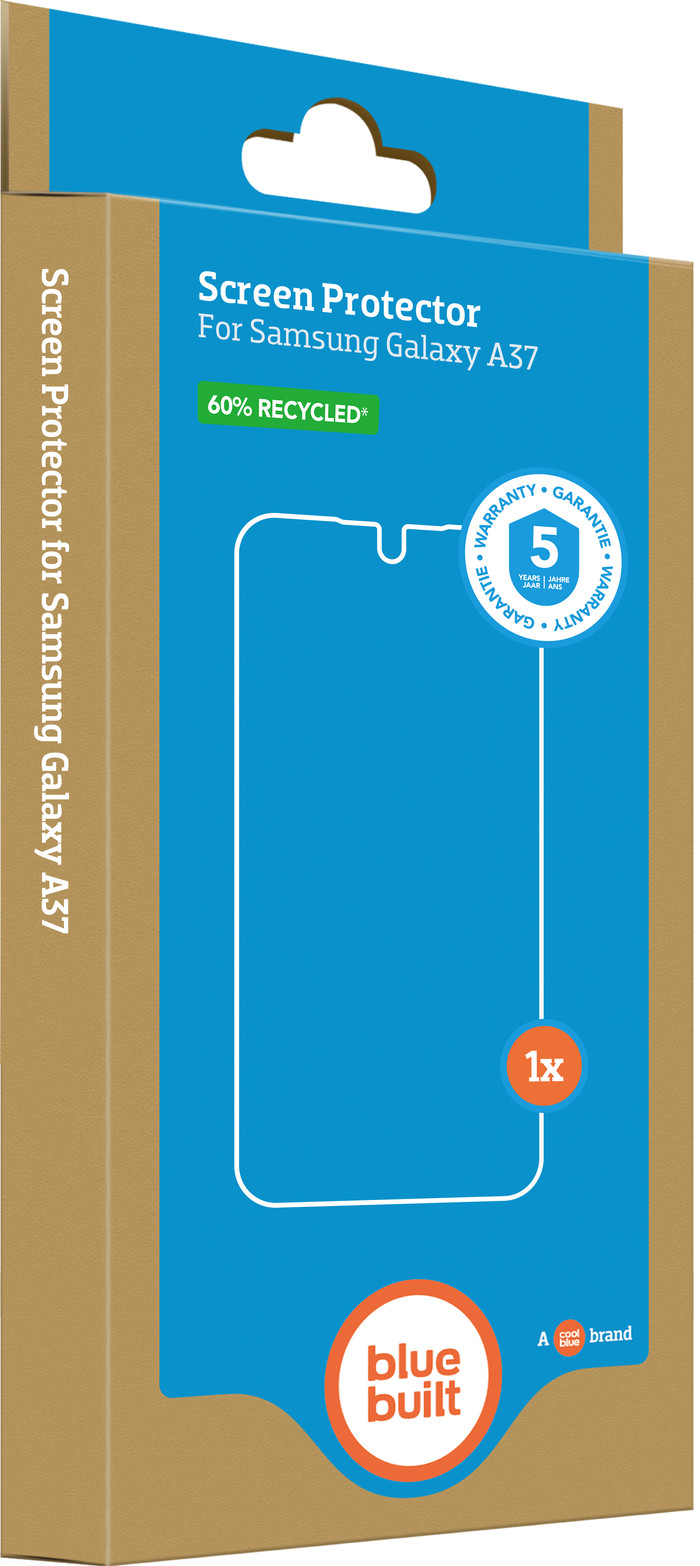 BlueBuilt Samsung Galaxy A37 Screenprotector Glas verpakking