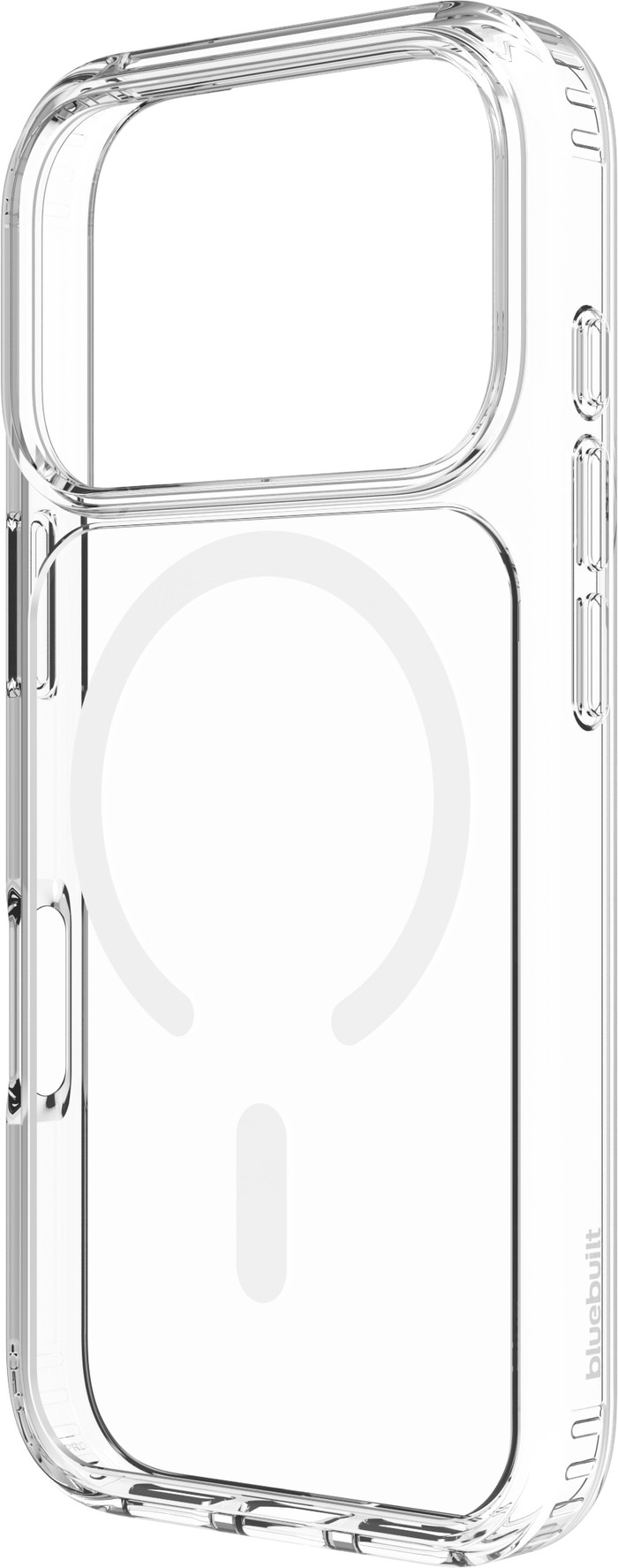 BlueBuilt Protective Back Cover avec MagSafe iPhone 17 Pro Transparent + BlueBuilt iPhone 17 Pro Protège-écran Verre côté droit