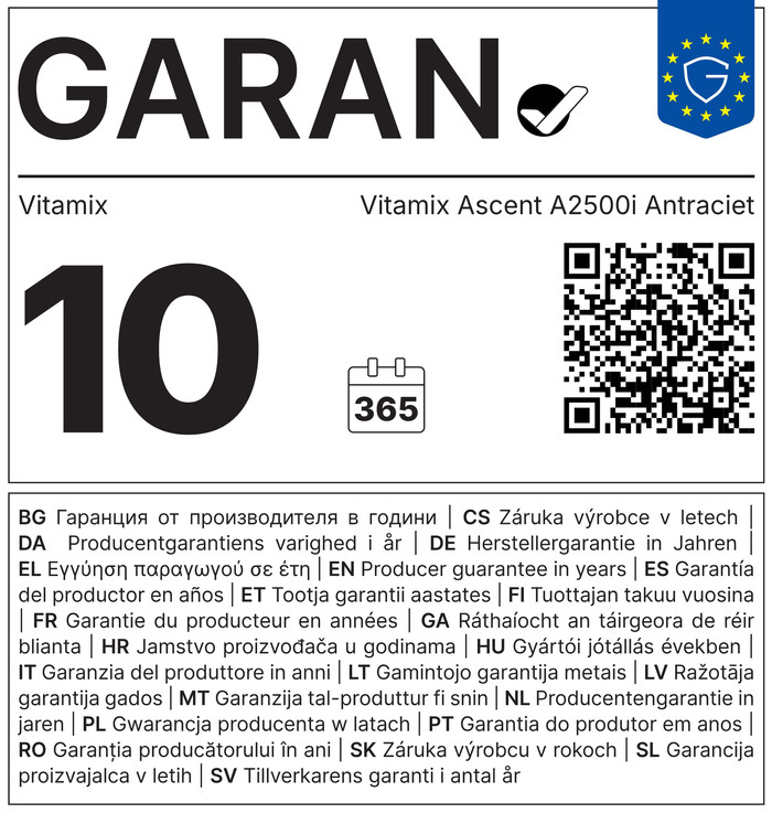 Vitamix Ascent A2500i Anthracite