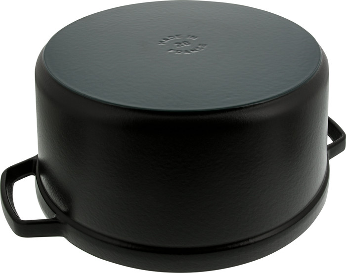 Staub Cocotte Ronde 28 cm Noir côté droit