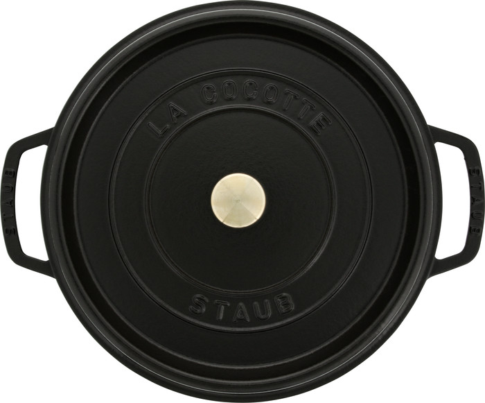 Staub Cocotte Ronde 28 cm Noir dessous