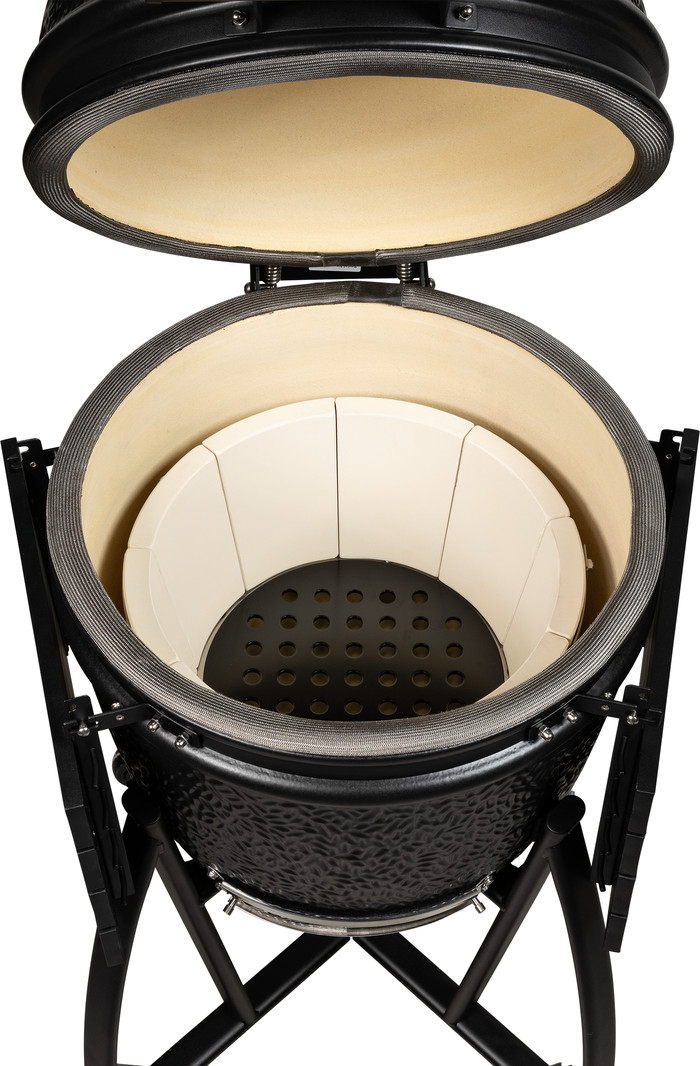 Grill Guru Prime Satin Black Medium binnenkant