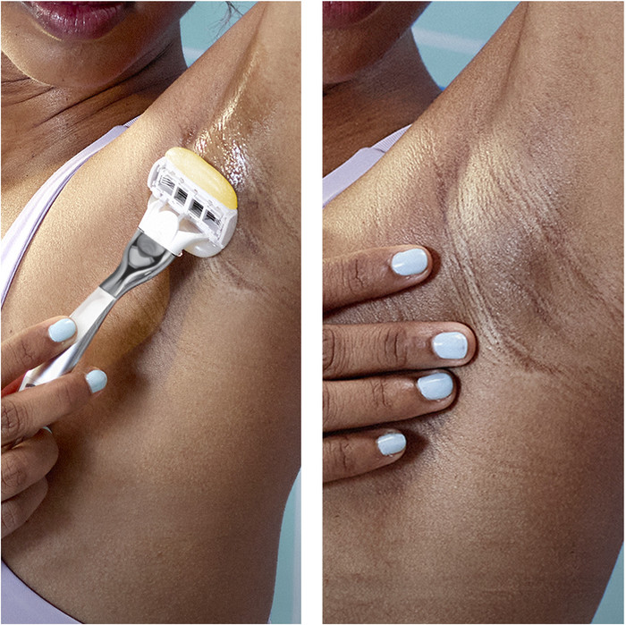 Gillette Venus Pro ComfortGlide product in gebruik