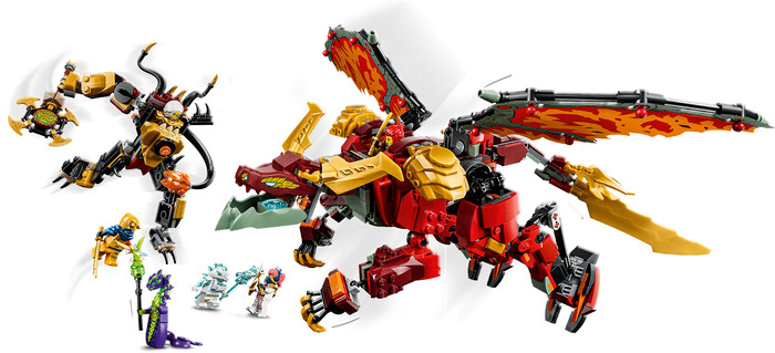LEGO Ninjago Wyldfyre's Transformerende Drakenmecha 71868 detail
