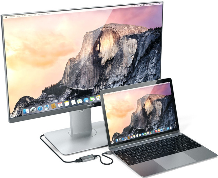 Satechi USB-C to HDMI Cable Converter product in use