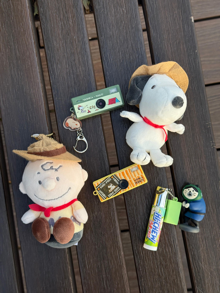 Yashica Funtastic Keychain Camera Snoopy's Summit product in gebruik