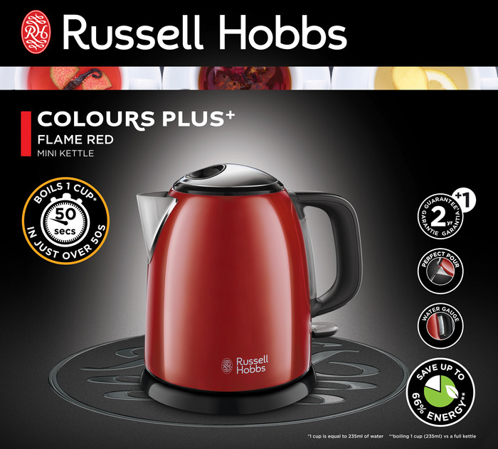 Russell Hobbs Colors Plus+ Mini Red packaging