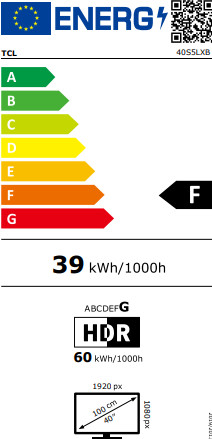 TCL 50" QLED S5L (2026) energielabel