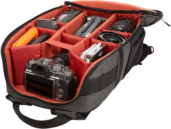 Case Logic Era Large Camera Backpack Grijs binnenkant