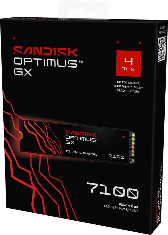 SANDISK Optimus GX 7100 4TB NVMe SSD detail