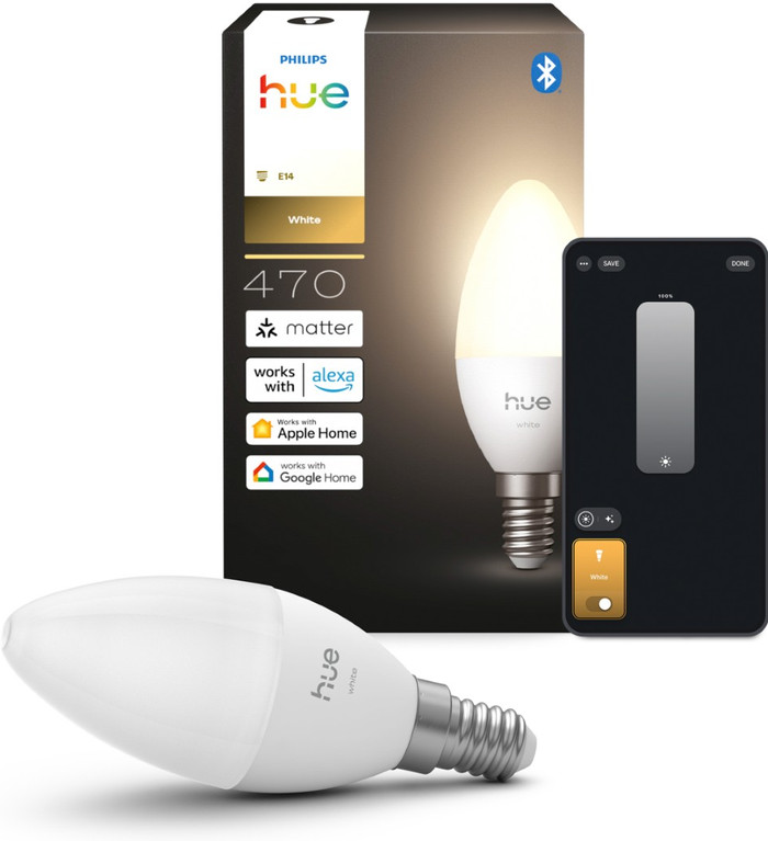 Philips Hue Kaarslamp White E14 Losse lamp Main Image