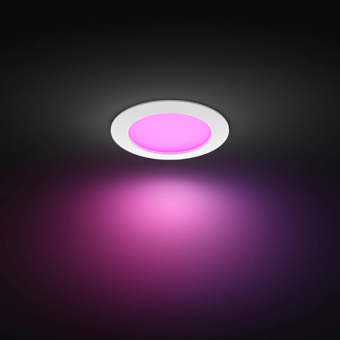 Philips Hue Inbouwspot Slim - White and Color - 170mm - Wit voorkant