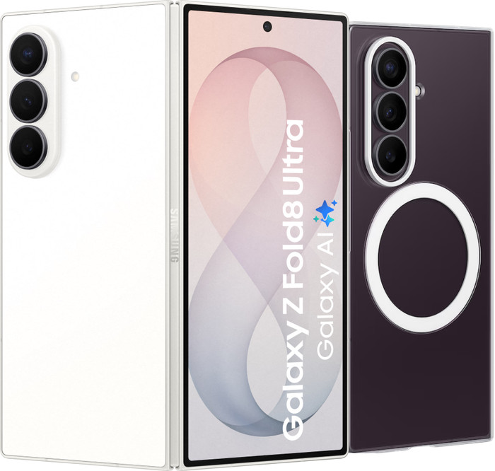 Samsung Galaxy Z Fold 8 Ultra 256 Go Blanc 5G + Back Cover Carbone avec Aimant Noir Main Image