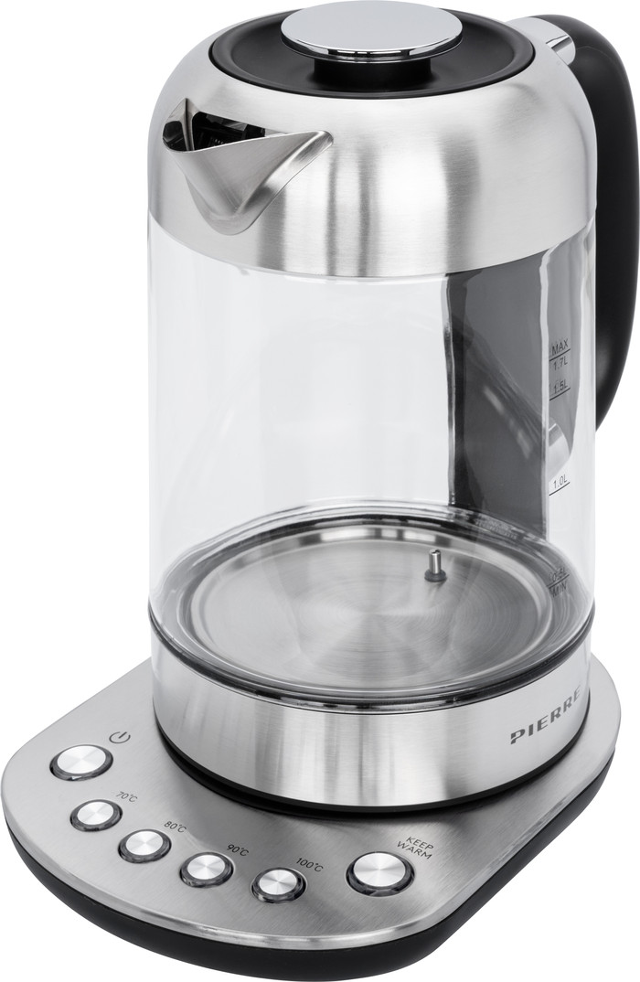 Pierre Bouilloire Électrique PWK7000 Verre avec Température Réglable côté gauche