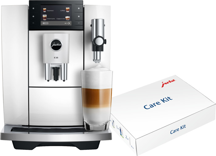 JURA E8 Piano White (ED) + Care Kit v3 Main Image