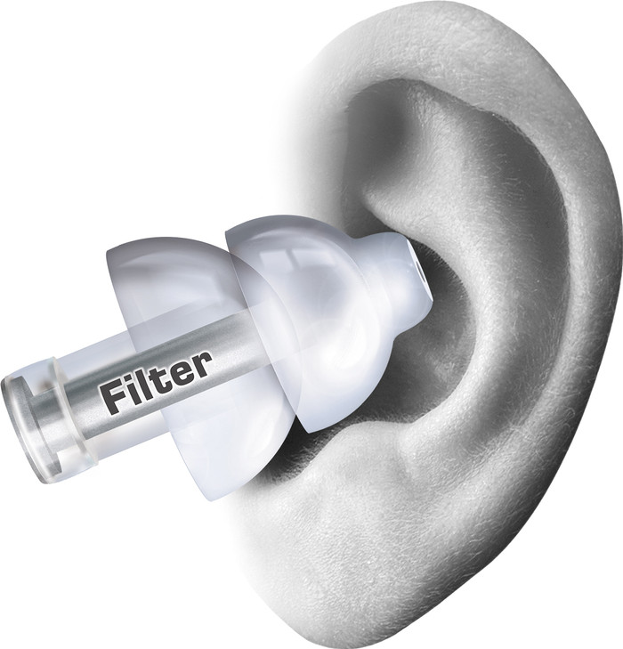 Alpine MusicSafe Pro Transparent product in use