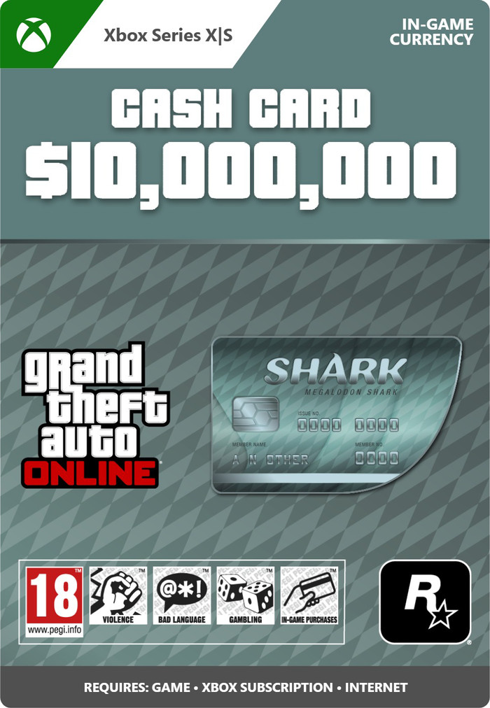 GTA Online: Megalodon Shark Cash Card Xbox Series X|S - Digitaal voorkant