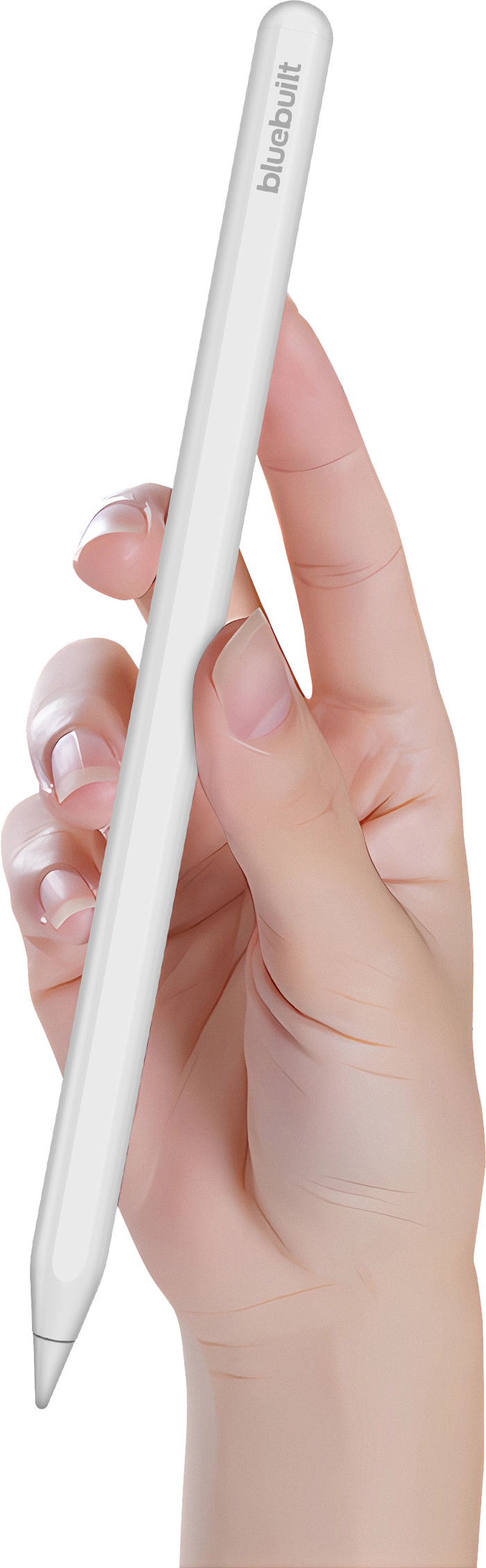 BlueBuilt Stylus Wit product in gebruik