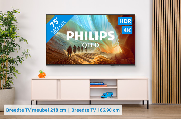Philips QLED 75" PQS7801 (2026) visual Coolblue 1