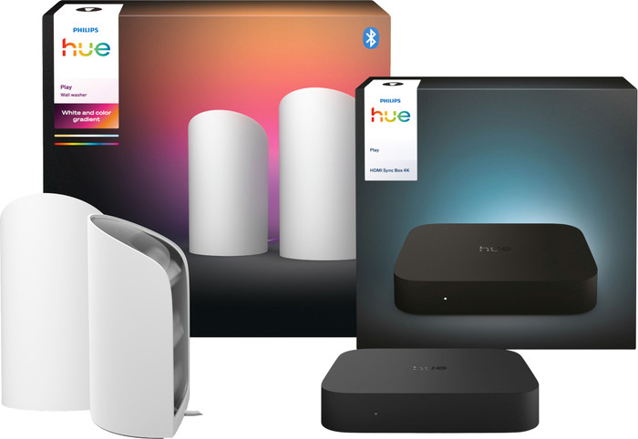 Philips Hue Play Wall Washer Wit Duo Pack + HDMI Sync Box 4K Main Image