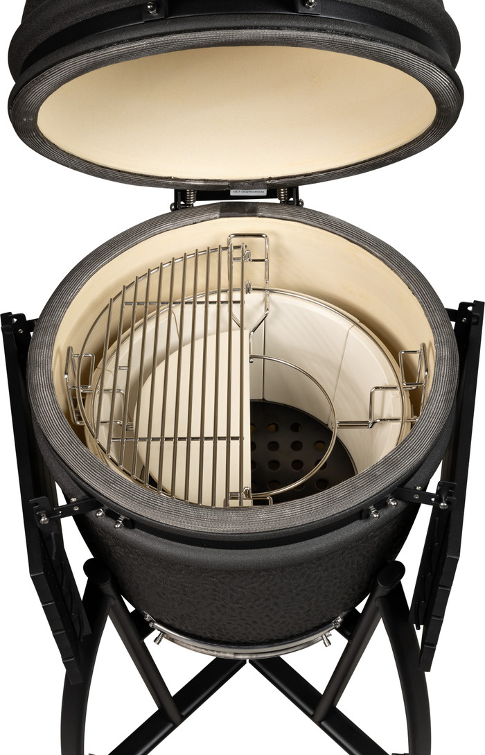 Grill Guru Prime Matte Black Medium binnenkant