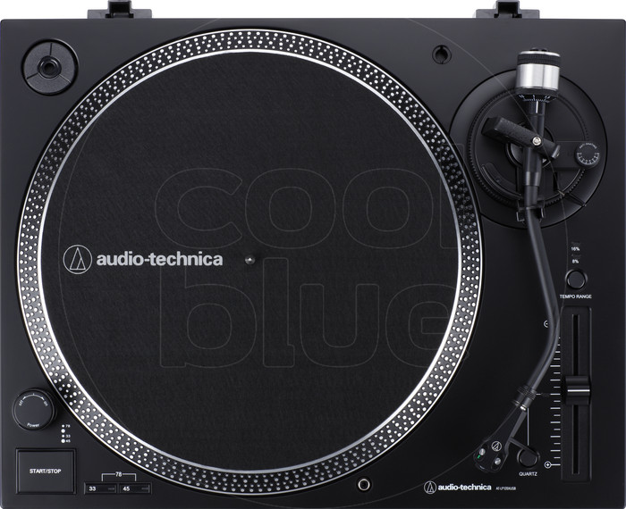 Audio Technica AT-LP120XUSB + Audio-Technica ATH-SP3X Noir dessus
