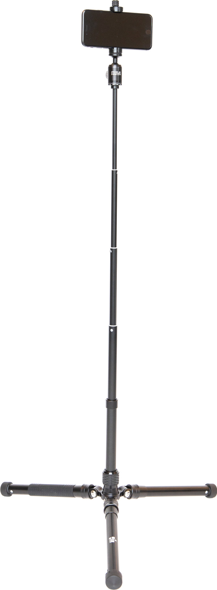 Pixel Maker T3 Smartphone Tripod product in gebruik