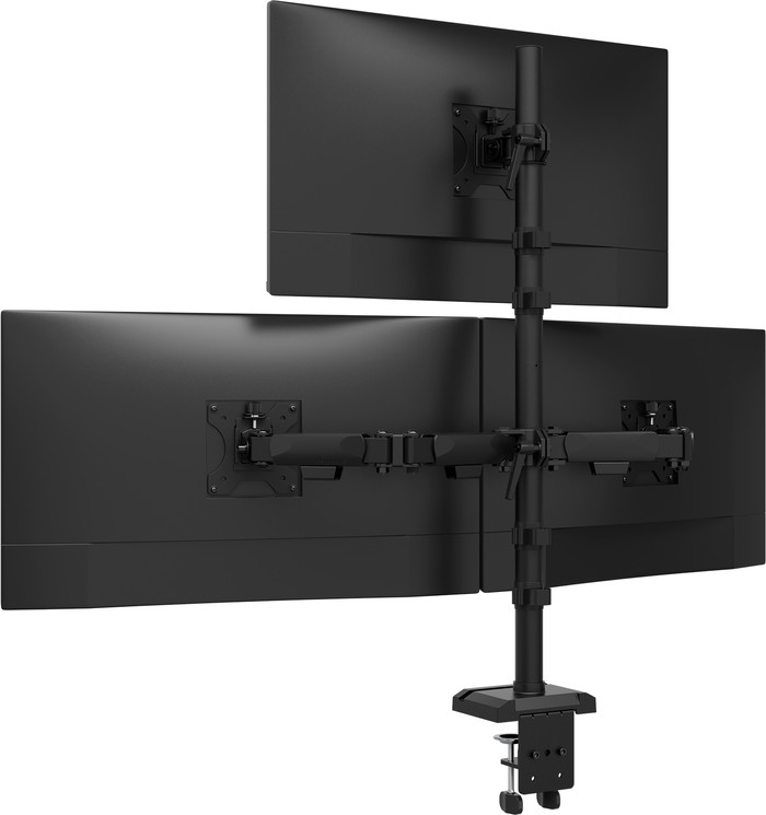 Neomounts NERO DS60-600BL2-1 Monitorarm Zwart achterkant