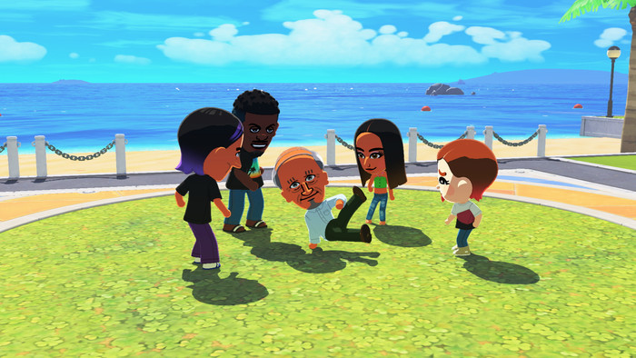 Nintendo Switch Lite + Tomodachi Life: Living the Dream product in gebruik