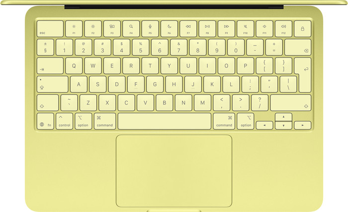 Apple MacBook Neo (2026) A18 Pro 256 Go Jaune Agrume AZERTY dessus