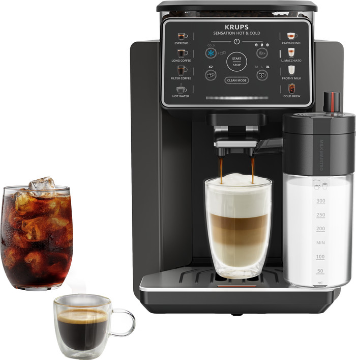 Krups Sensation Hot & Cold Milk EA914H Zwart Main Image