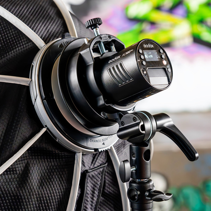 Godox S2-type Bracket Bowens produit à l'usage