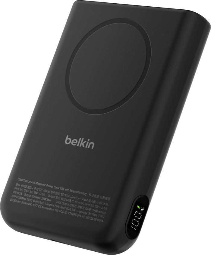 Belkin UltraCharge Pro Draadloze Powerbank met MagSafe 10.000 mAh met Snelladen Zwart Main Image